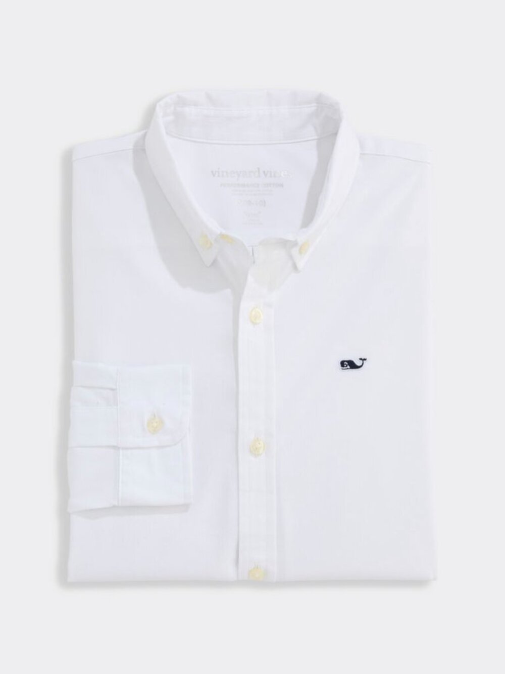 WHITE VINEYARD VINES:  Boys' Performance Cotton Breakwater Solid Shirt NWT